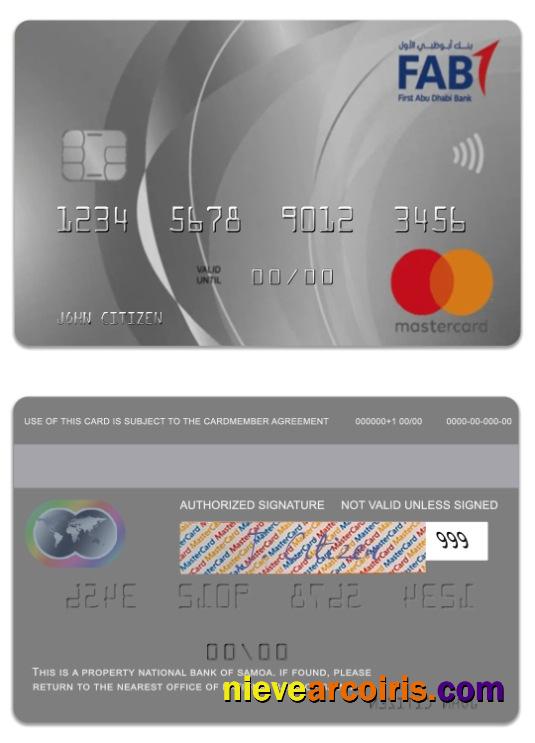 Saudi Arabi Fisrt Abu Dabi Bank Platinum World Credit Mastercard Preview