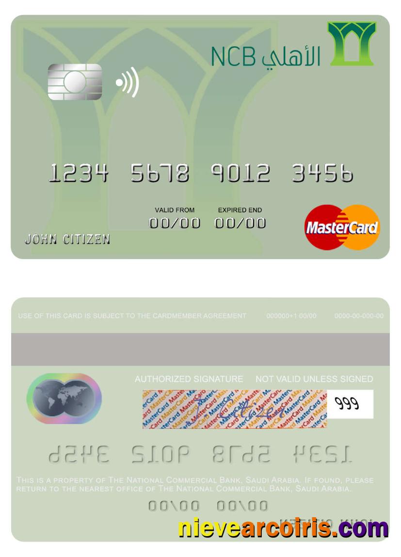 Saudi Arabia The National Commercial Bank Mastercard Preview