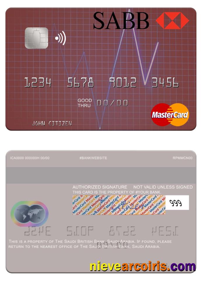 Saudi Arabia The Saudi British Bank Mastercard Photolook