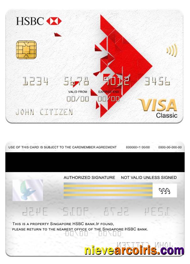 Singapore HSBC Bank Visa Classic Card Preview