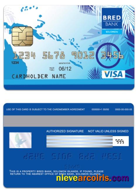 Solomon Islands BRED Bank Visa Individual Card Preview