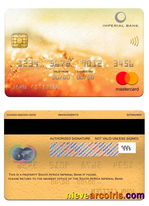 South Africa Imperial Bank Mastercard Photolook