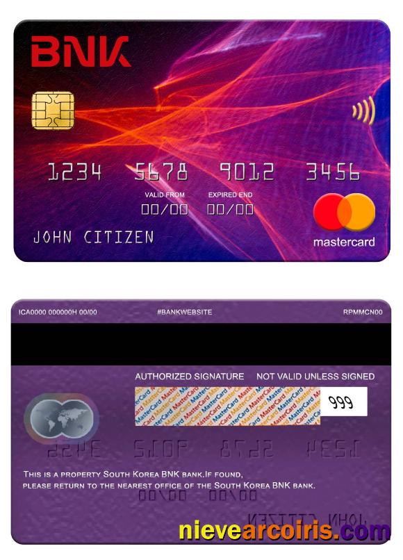 South Korea BNK Bank Mastercard Photolook