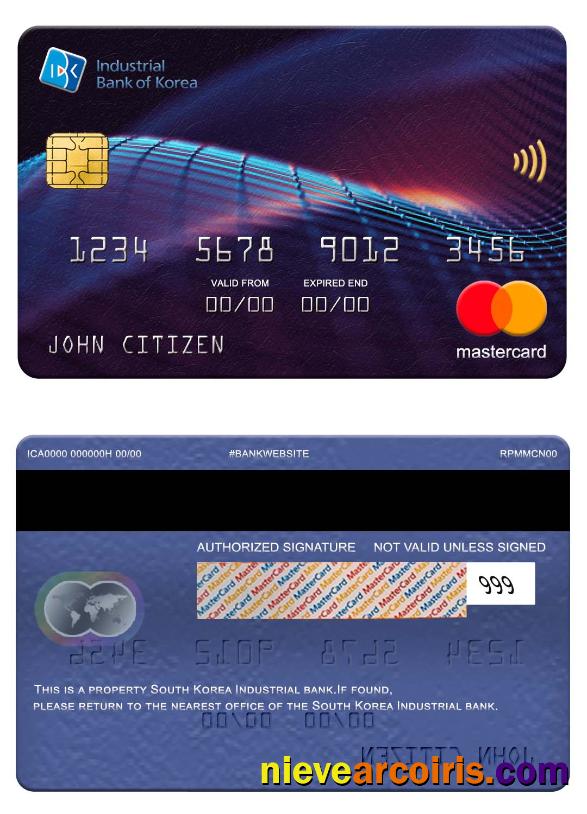 South Korea Industrial Bank Mastercard Photolook