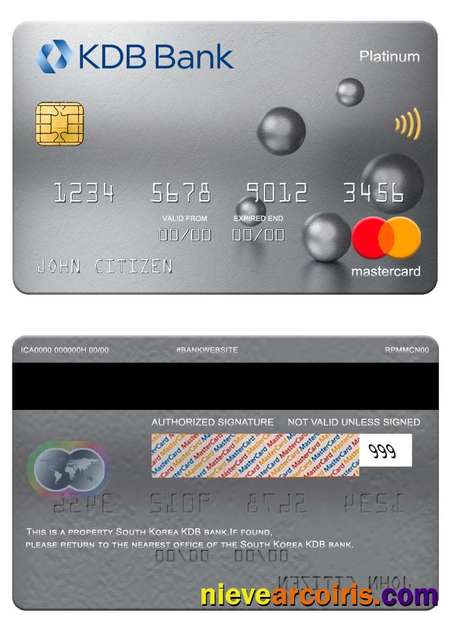 South Korea KDB Bank Mastercard Platinum Preview