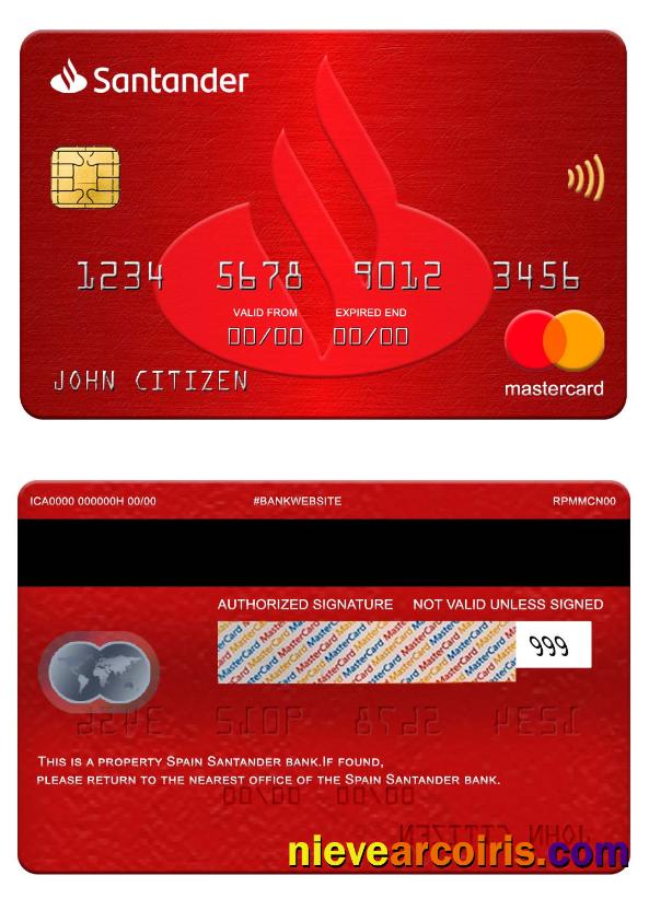 Spain Santander Bank Mastercard Photolook