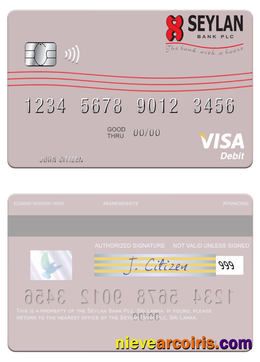 Sri Lanka Seylan Bank Plc Visa Debit Card Preview