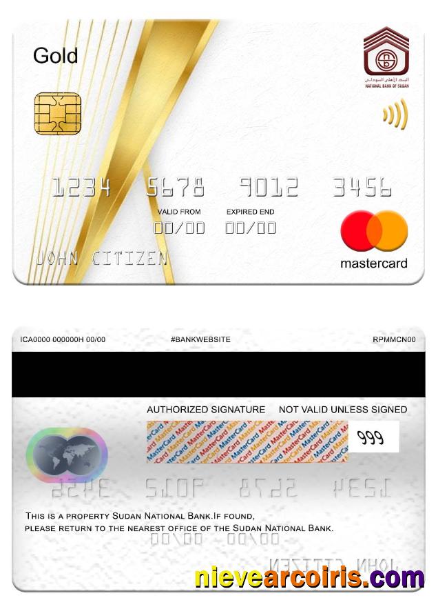 Sudan National Bank Mastercard Gold Preview