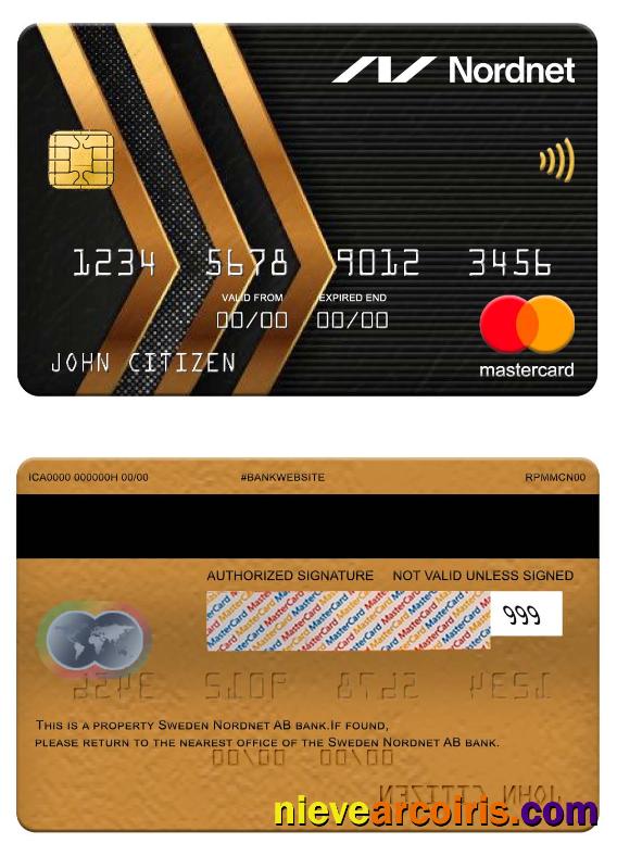 Sweden Nordnet AB Bank Mastercard Photolook