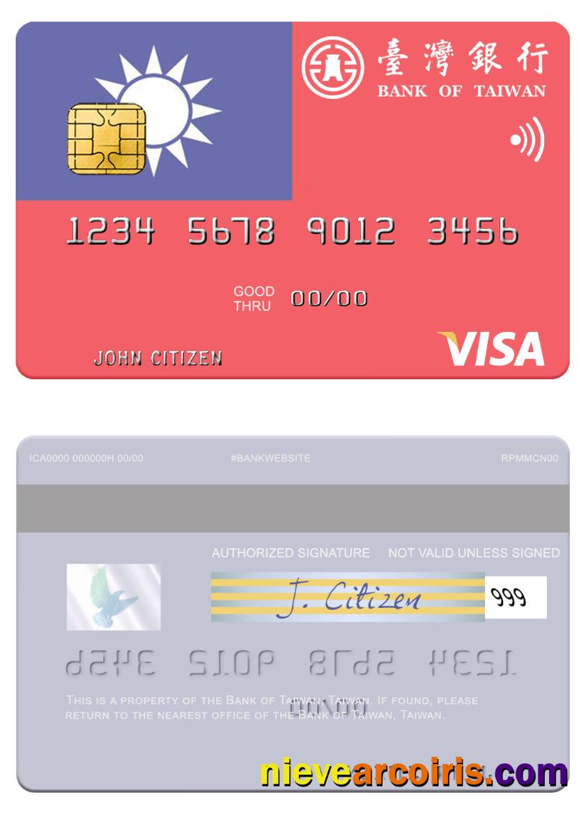 Taiwan Bank Of Taiwan Visa Debit Card Photolook