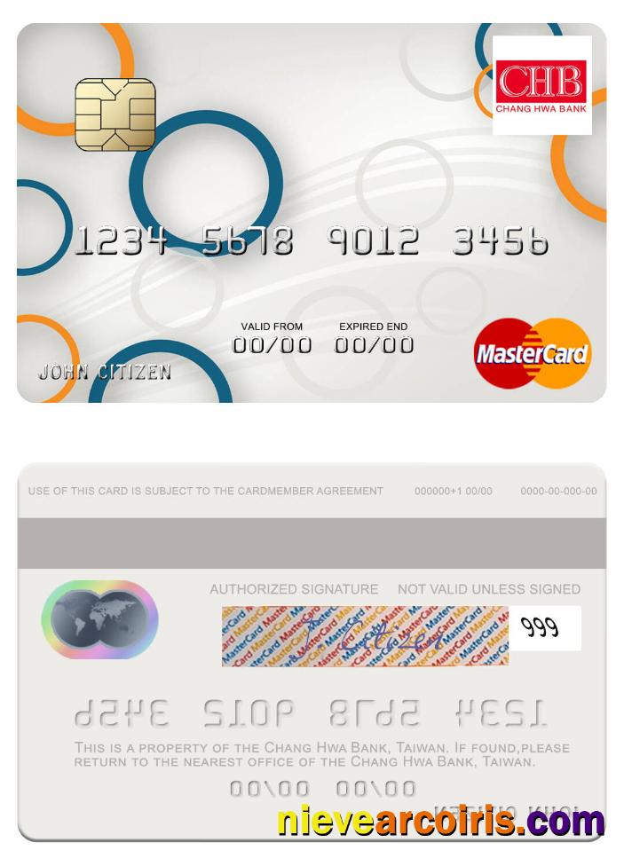 Taiwan Chang Hwa Bank Mastercard Sample