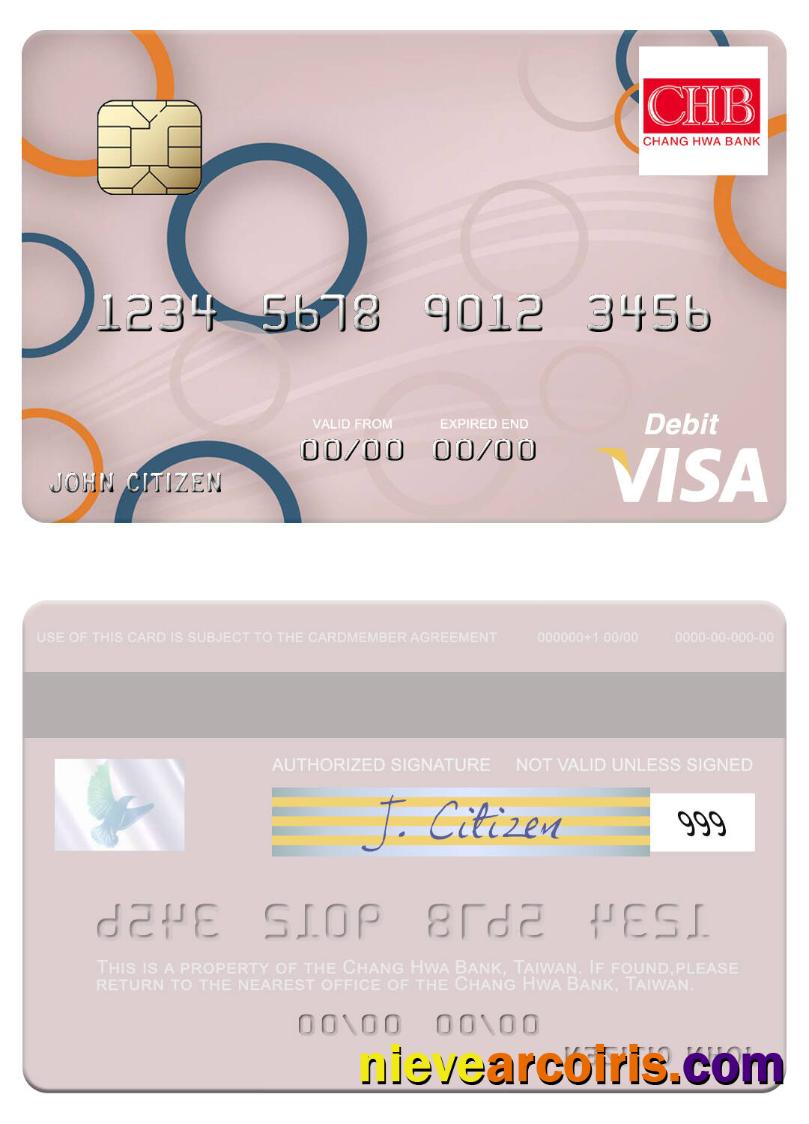 Taiwan Chang Hwa Bank Visa Debit Card Photolook
