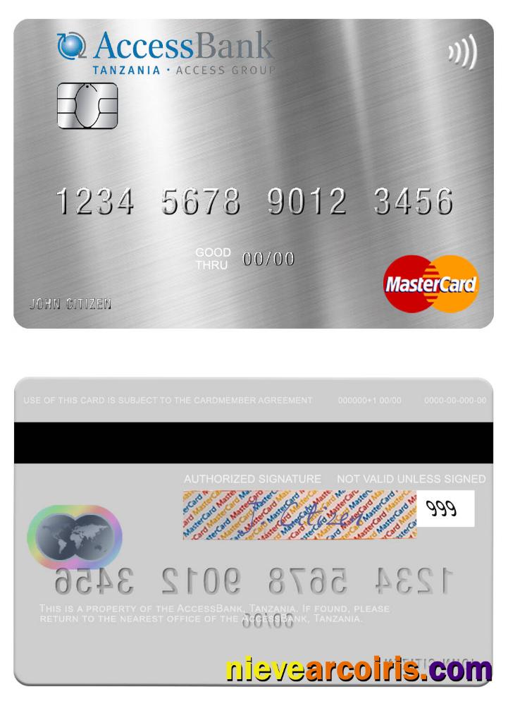 Tanzania AccessBank Mastercard Sample