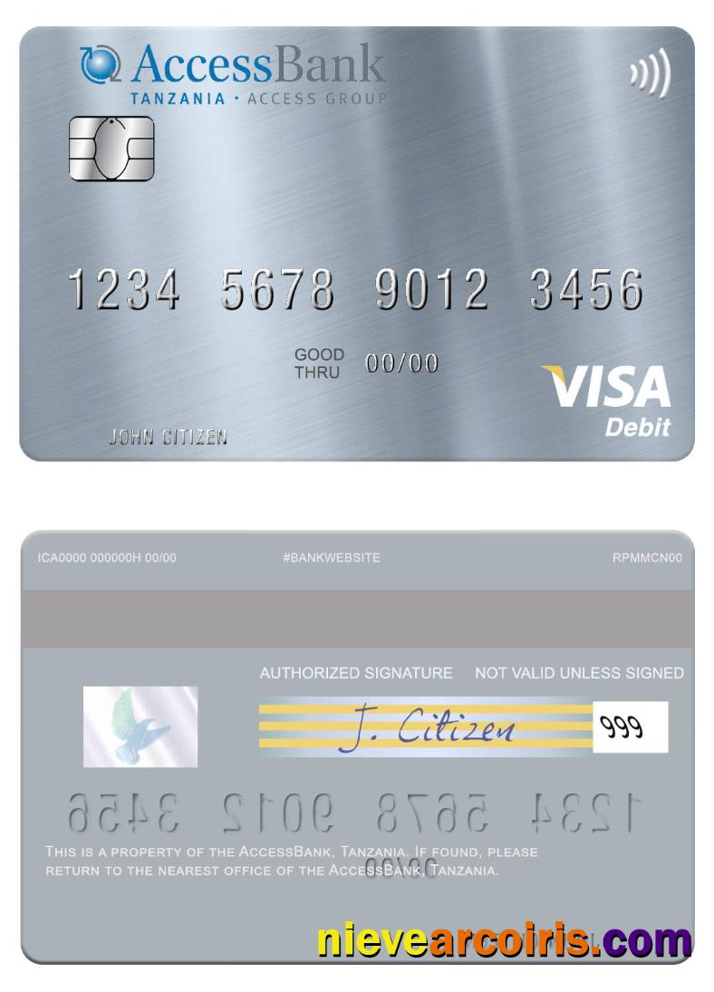 Tanzania AccessBank Visa Debit Card Preview