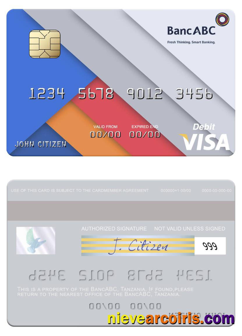 Tanzania BancABC Visa Debit Card Preview