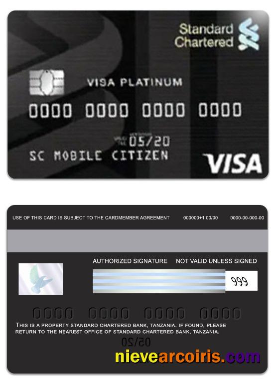 Tanzania Standard Chartered Bank Visa Platinum Credit Card Preview
