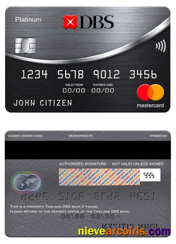 Thailand DBS Bank Mastercard Platinum Photolook