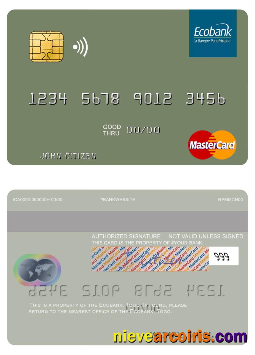 Togo Ecobank Mastercard Template