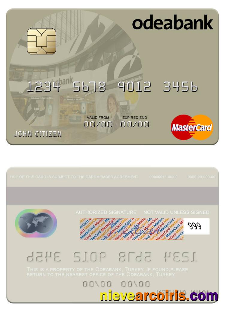 Turkey Odeabank Maastercard Sample