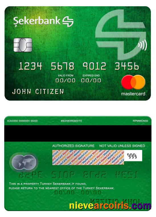 Turkey Sekerbank Mastercard Preview