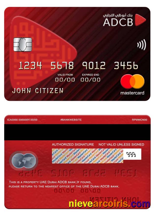 UAE Dubai ADCB Bank Mastercard Preview