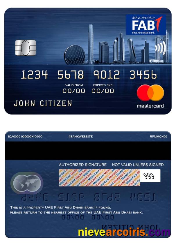 UAE First Abu Dhabi Bank Mastercard Photolook