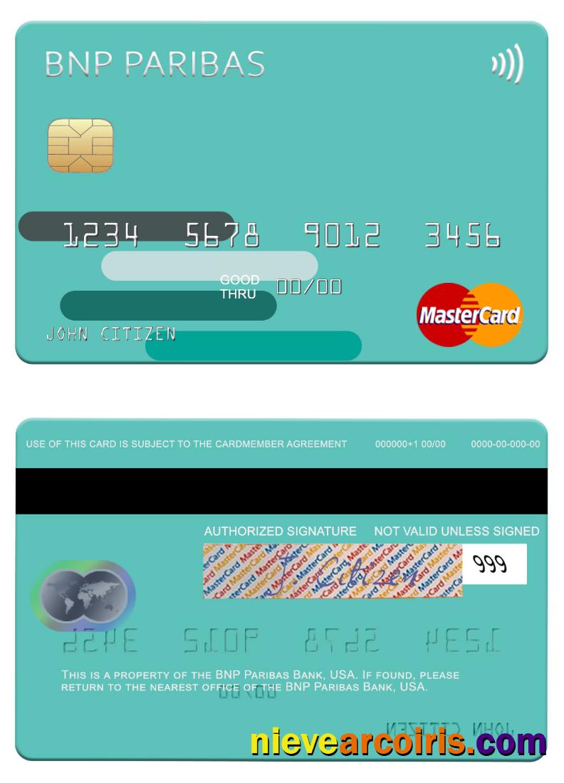 USA BNP Paribas Bank Mastercard Photolook