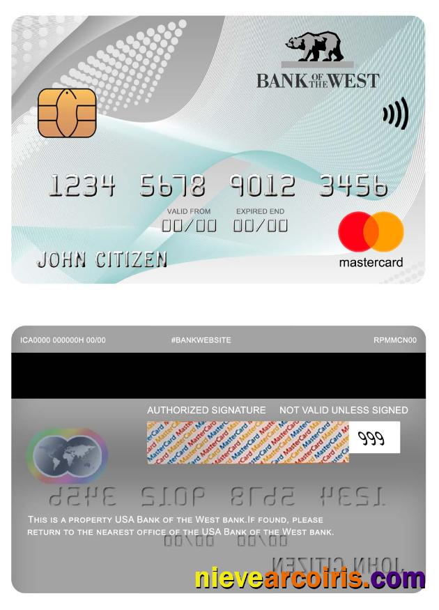 USA Bank Of The West Bank Mastercard Photolook