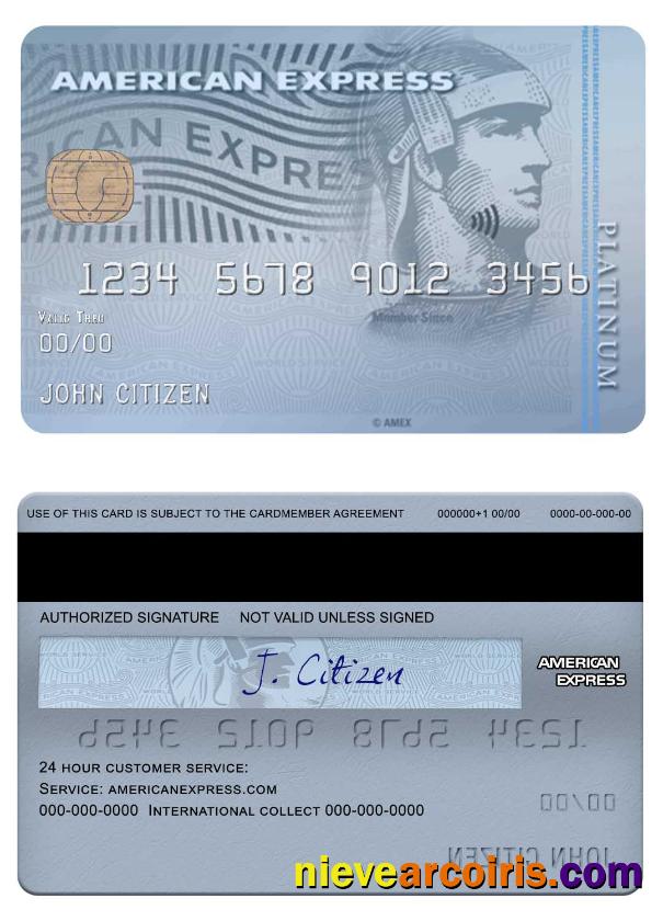 USA Carrington Mortgage Services Bank Amex Platinum Card Template
