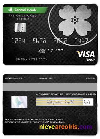 USA Central Bank Visa Card Preview