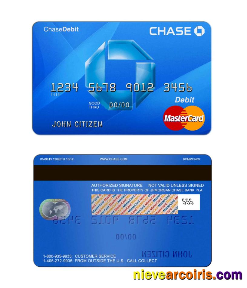 USA Chase Bank Mastercard Photolook