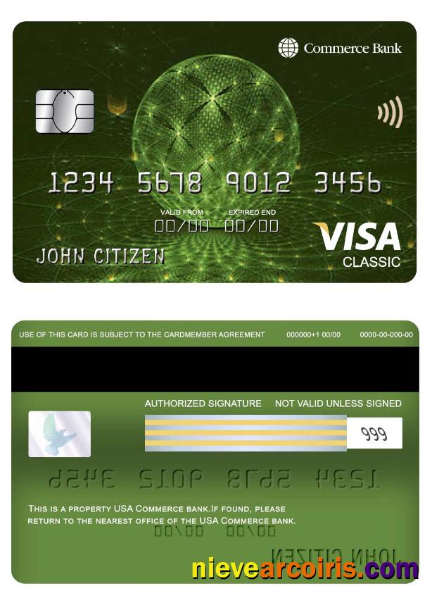 USA Commerce Bank Visa Classic Card Preview