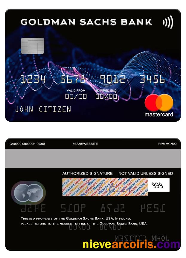 USA Goldman Sachs Bank Mastercard Photolook
