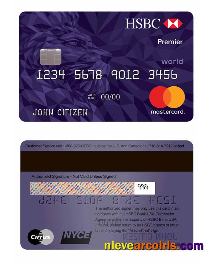 USA HSBC MasterCard Credit Card Preview