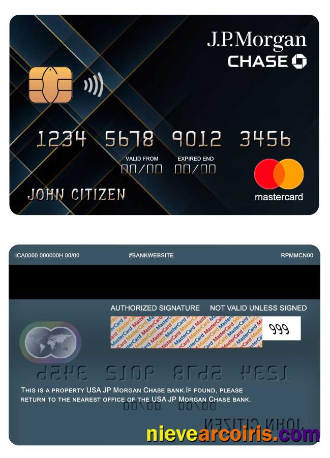 USA JP Morgan Chase Bank Mastercard Preview