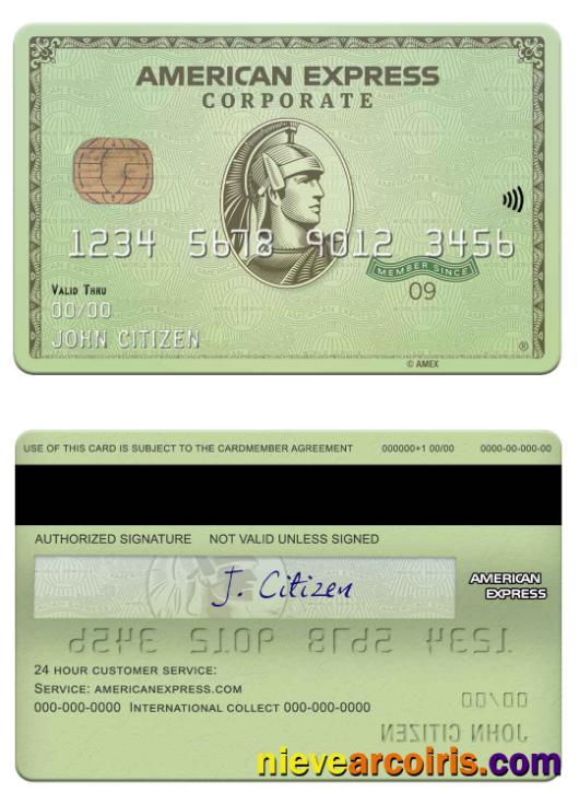 USA Massachusetts Radius Bank American Express Green Card Photolook