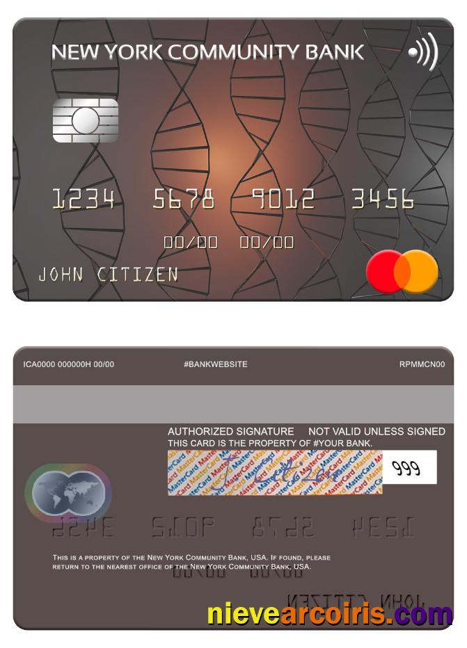 USA New York Community Bank Mastercard Sample