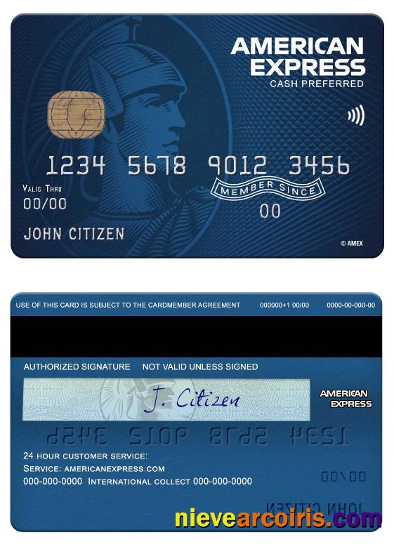 USA North Carolina BB&T Corp. Bank Amex Blue Cash Preferred Card Sample
