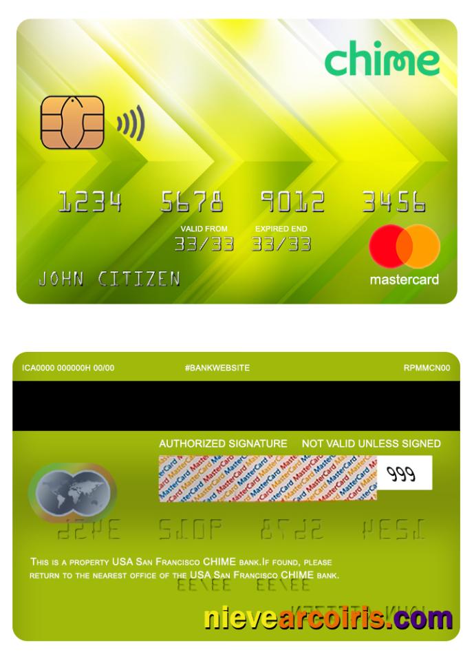 USA San Francisco CHIME Bank Mastercard Preview