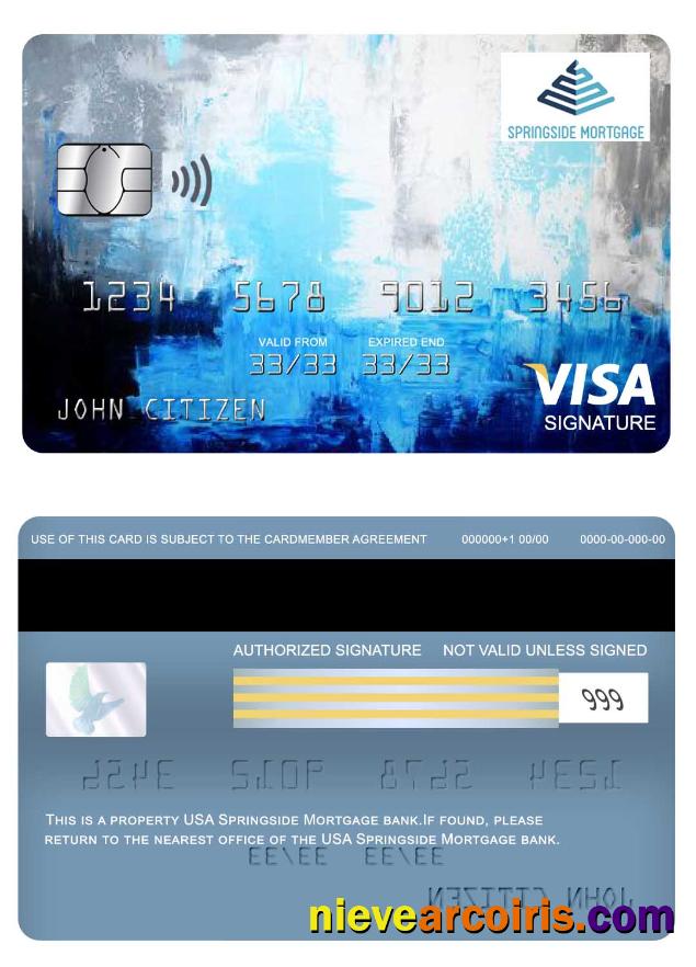 USA Springside Mortgage Bank Visa Signature Card Photolook