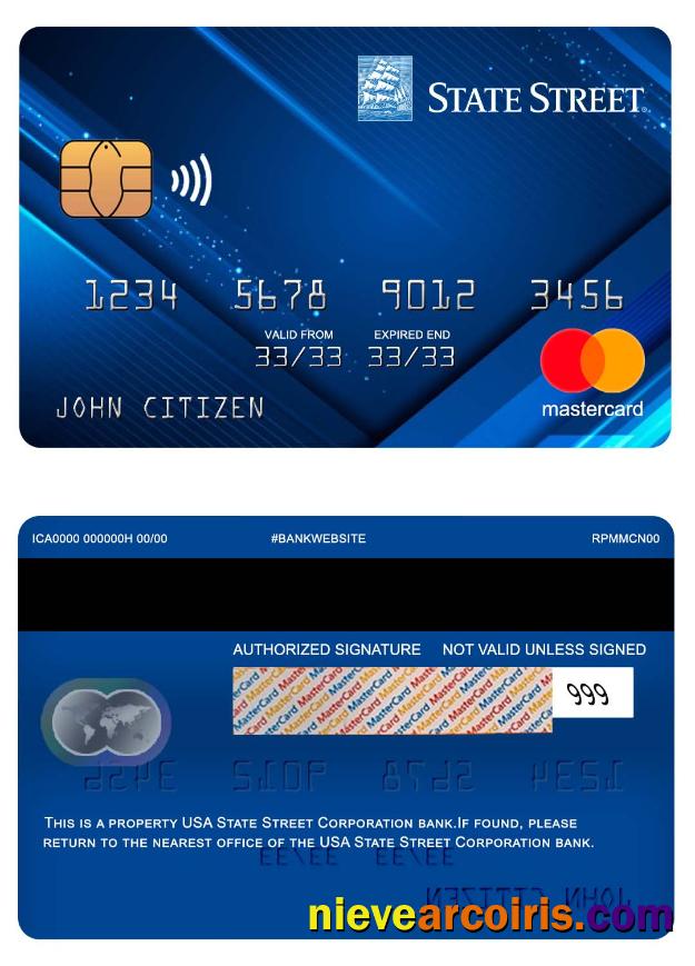 USA State Street Corporation Bank Mastercard Photolook