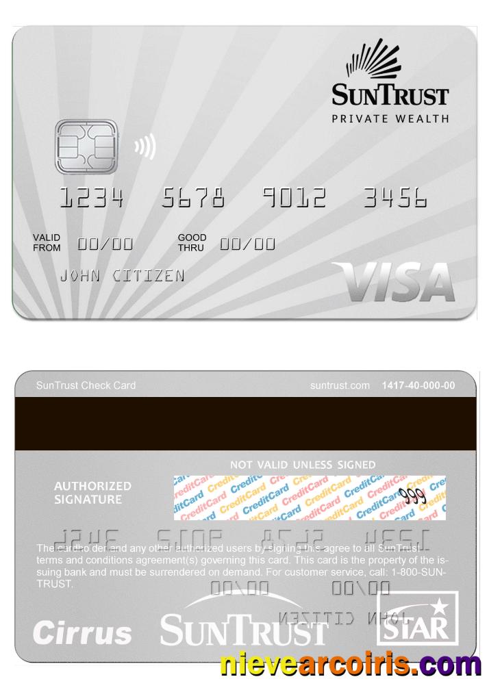 USA SunTrust Visa Card Photolook