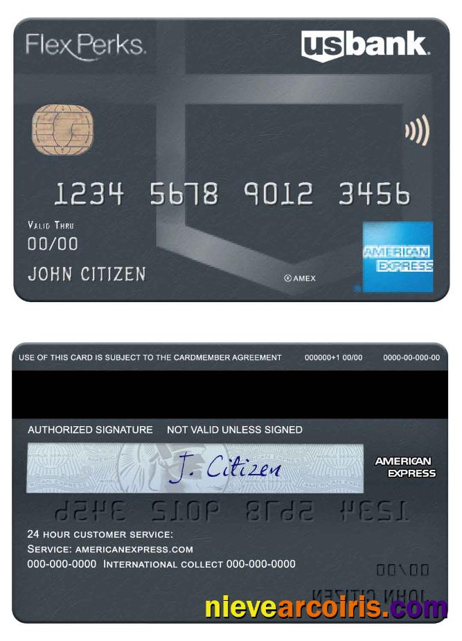 USA U.S. Bank FlexPerks Reserve Amex Card Photolook