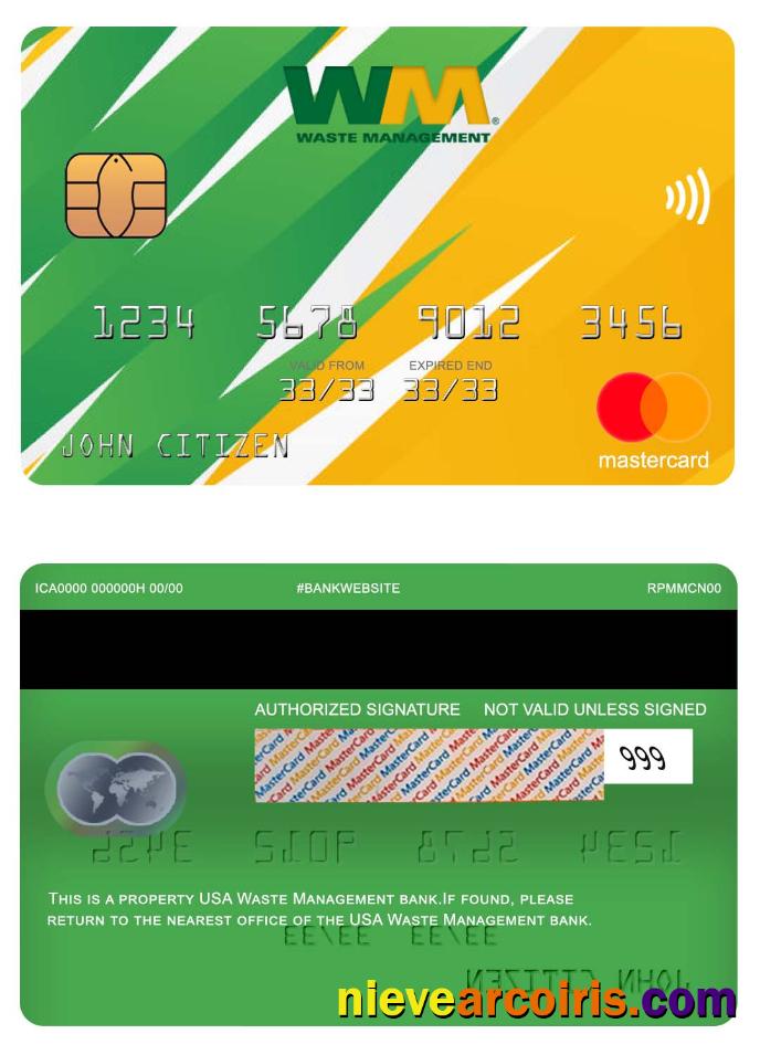 USA Waste Management Bank Mastercard Preview