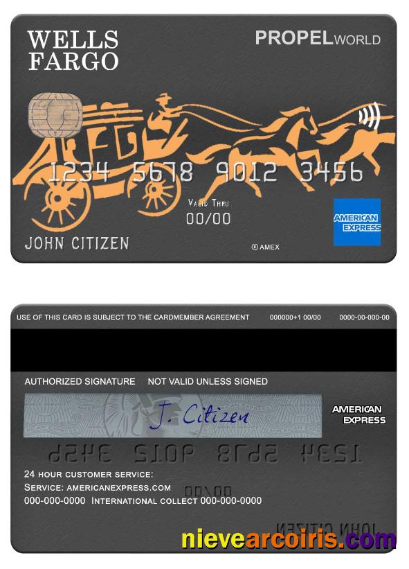 USA Wells Fargo Bank Amex Card Preview