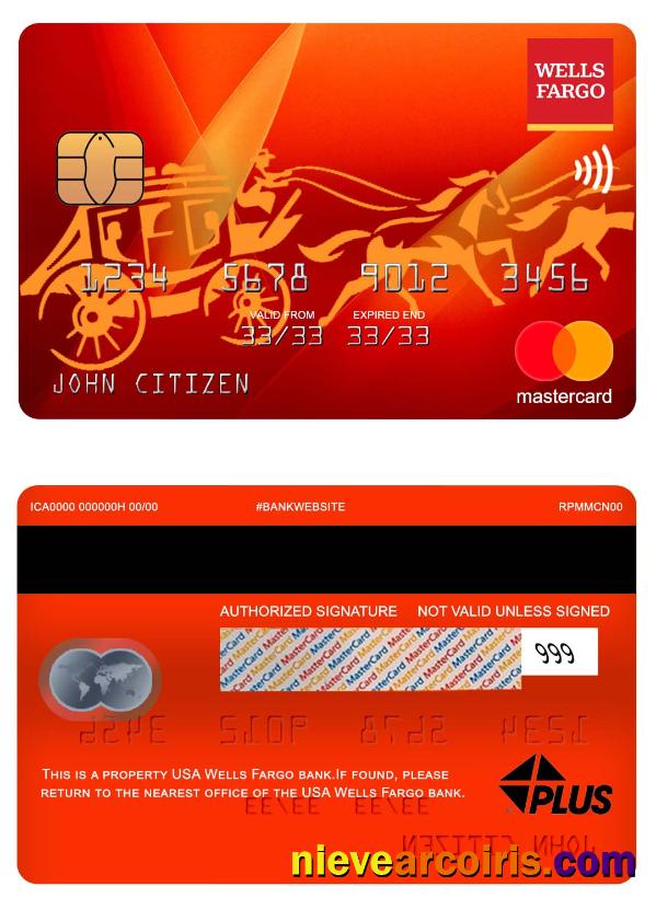 USA Wells Fargo Bank Mastercard Preview