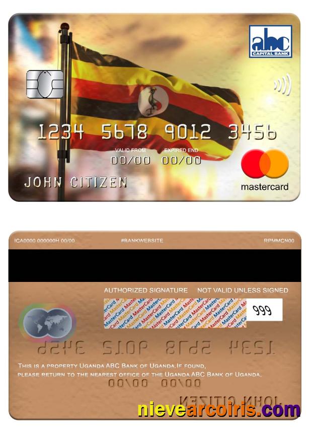 Uganda ABC Bank Of Uganda Mastercard Template