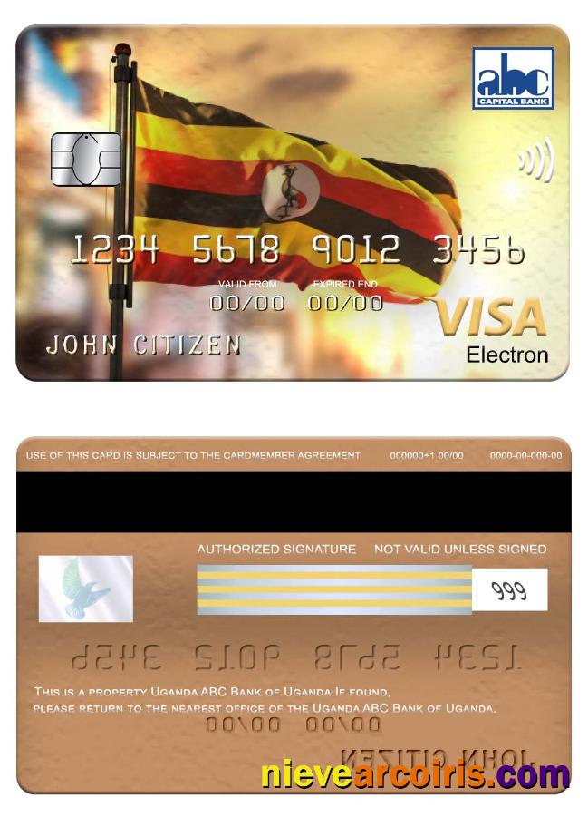 Uganda ABC Bank Of Uganda Visa Electron Sample