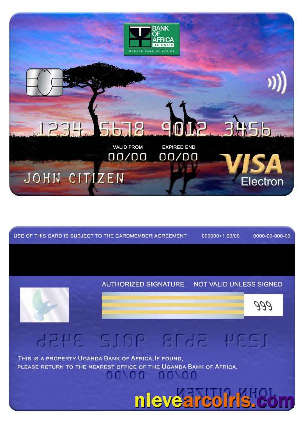 Uganda Bank Of Africa Visa Electron Sample