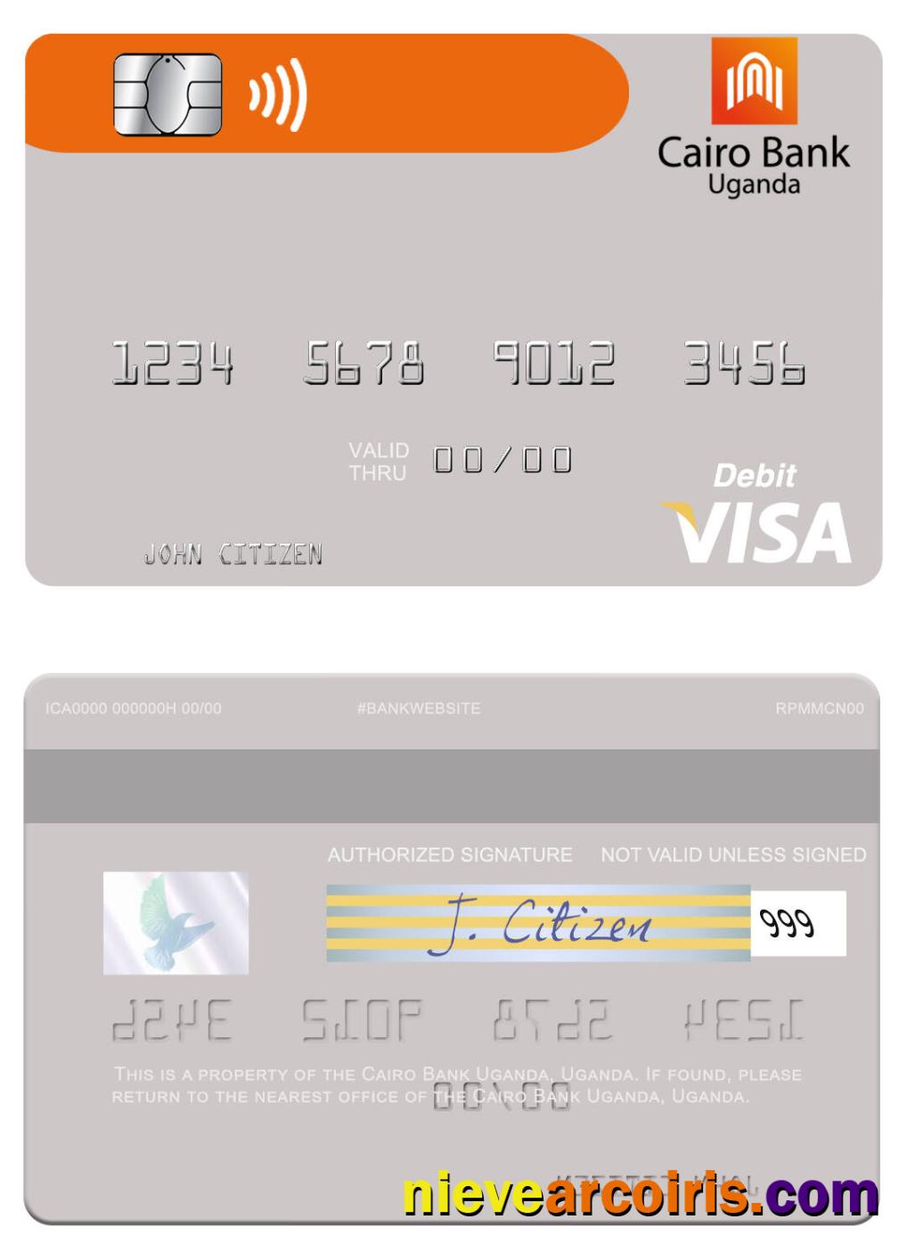 Uganda Cairo Bank Uganda Visa Debit Card Preview